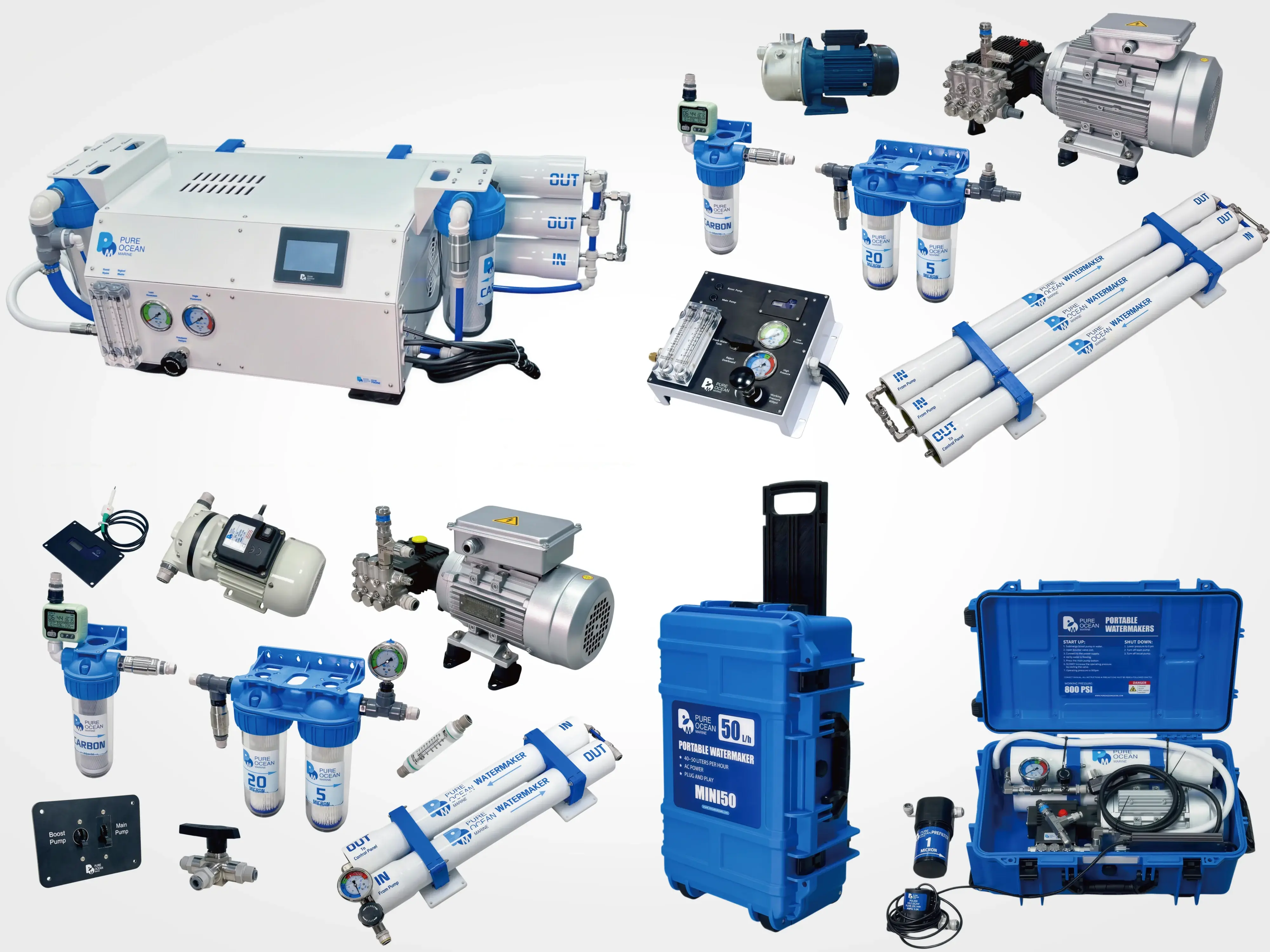PureOcean Marine watermaker product families