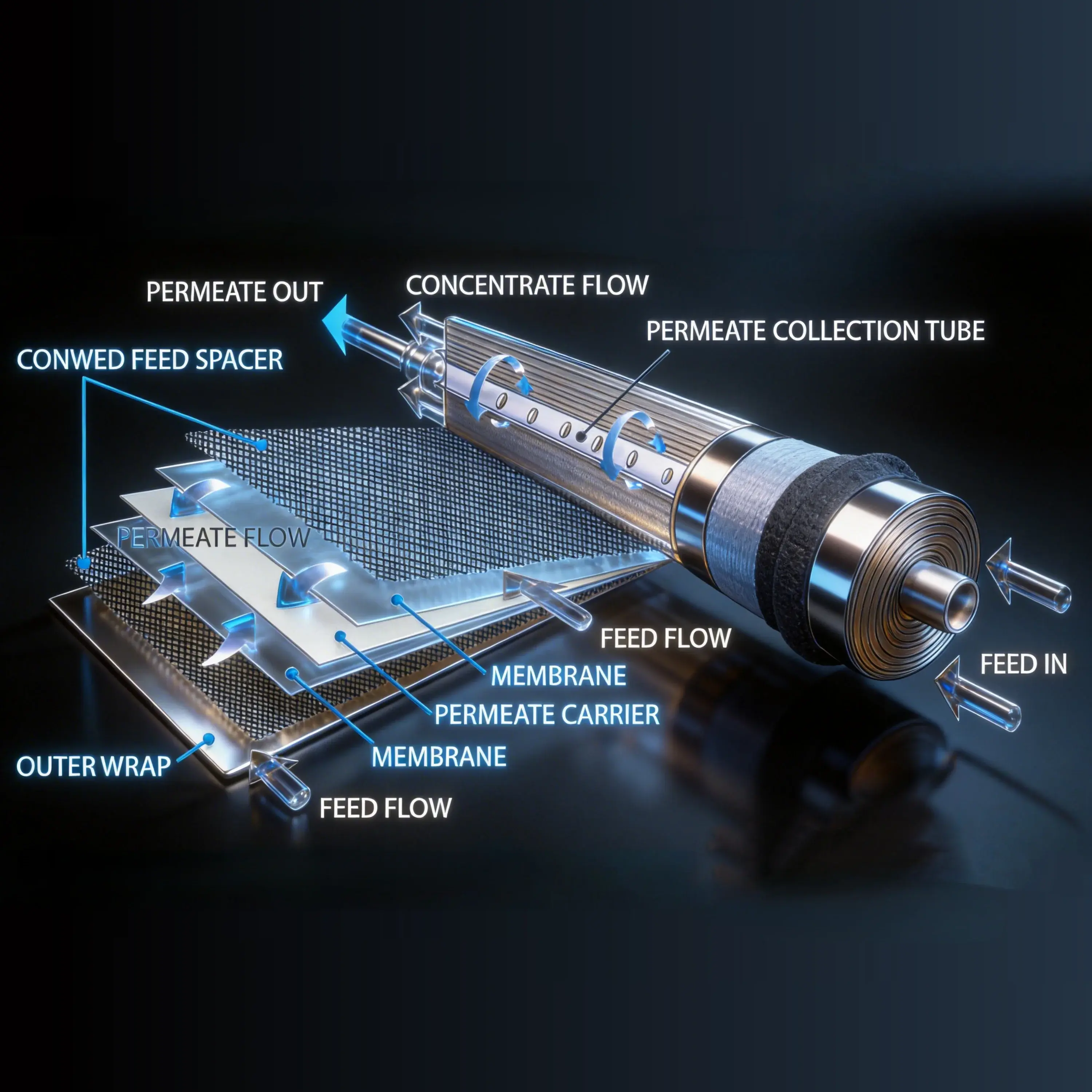 PureOcean Marine reverse osmosis membrane
