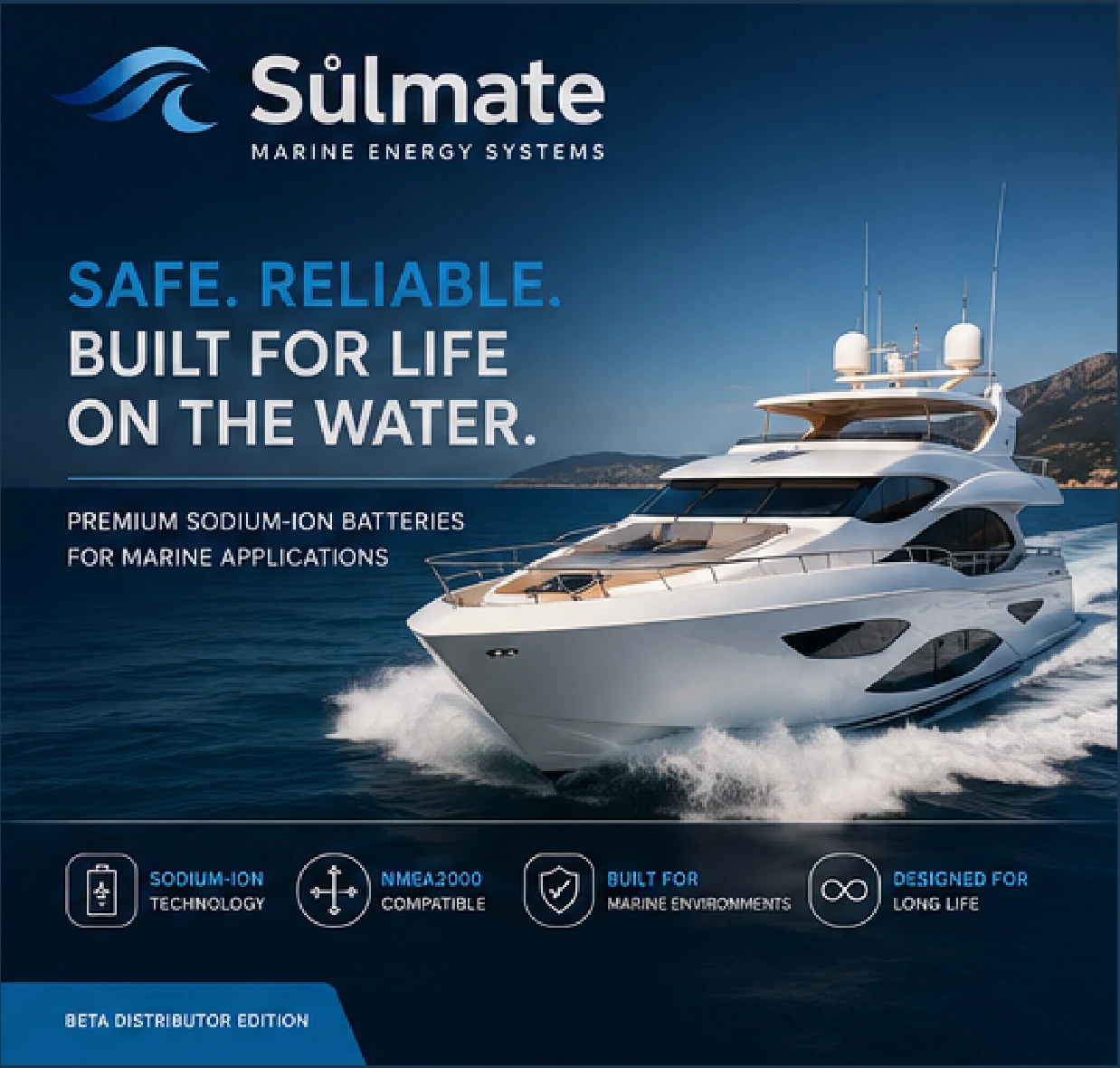 SulMate premium sodium-ion marine batteries