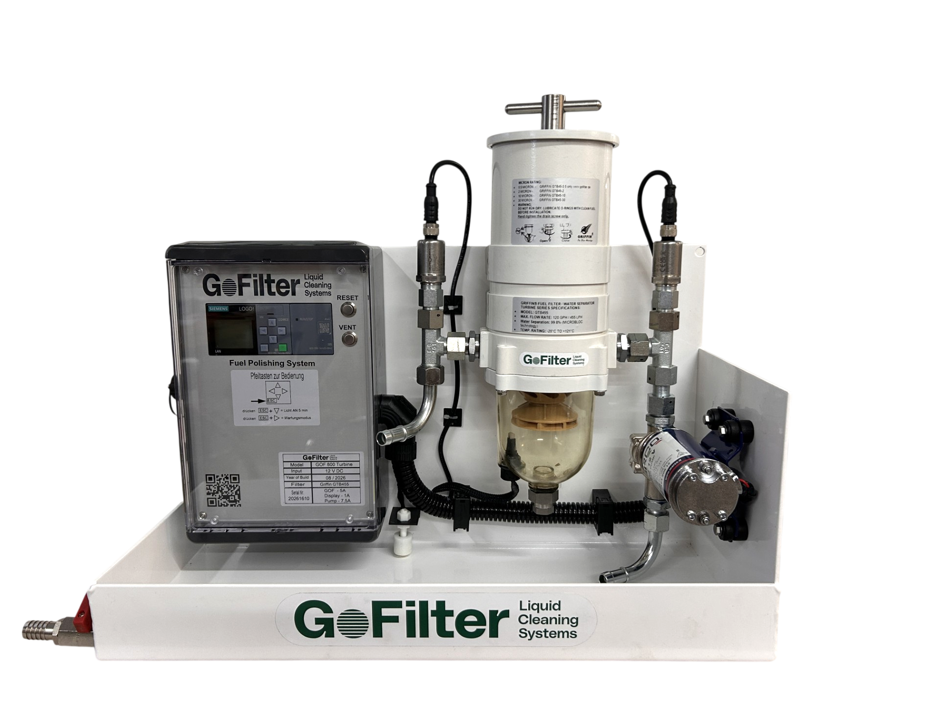 GOF 800 turbine (up to 1,000 l – 265 gallons)