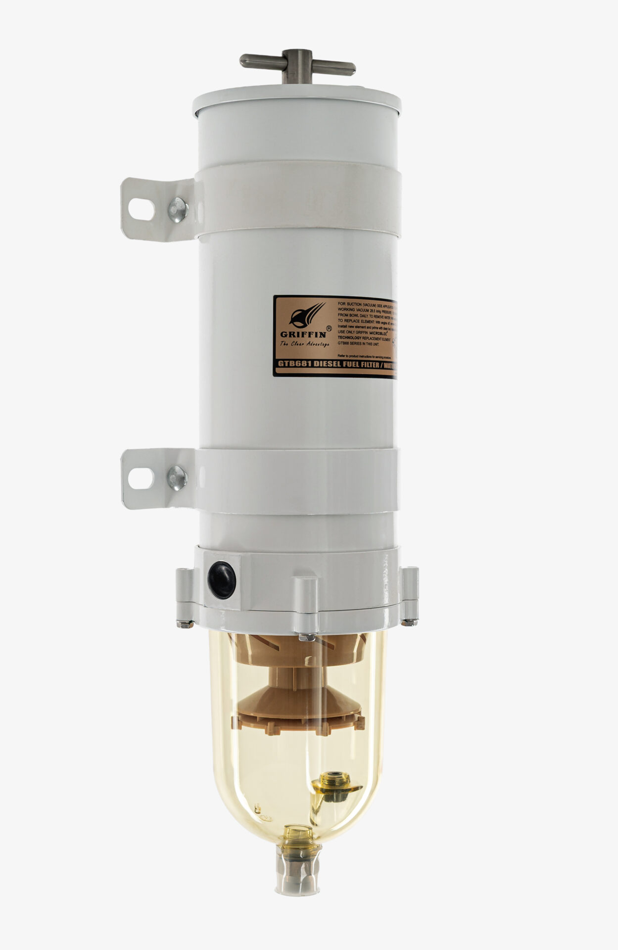 Griffin Kraftstofffilter Wasserabscheider Diesel GTB681 681 l/h – Weiß (ohne Hitzeblech)